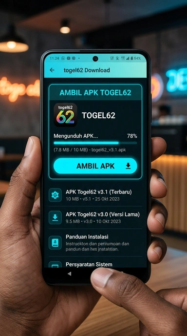 Tampilan halaman APK togel62